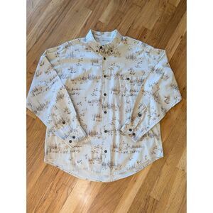 Woolrich Men's Birch Ducks 6380 Long Sleeve Button Down Size Large Rare Print